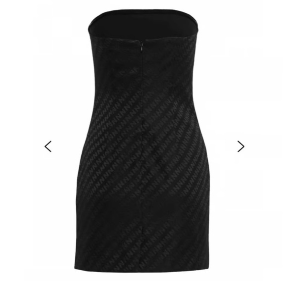 Nakedvice Neva Black Monogrammed Strapless Mini Tube Dress size XS - Picture 3 of 10